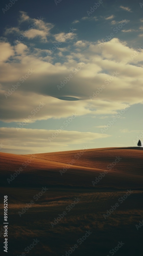 Fototapeta premium Hill sky landscape outdoors.