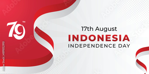 Banner 17 August Indonesian independence day background