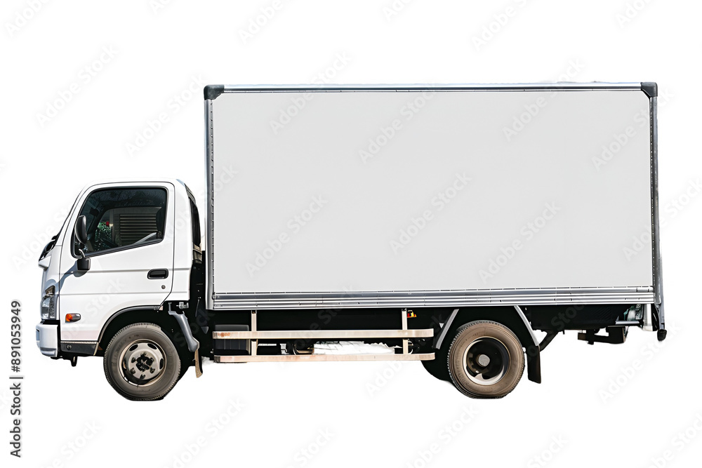 white truck isolated on transparent background. generated by Ai. white truck isolated on transparent background. generated by Ai.