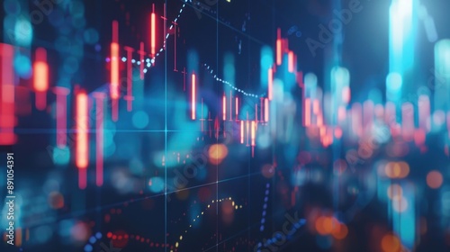 Stock Market Data Displayed on Screen