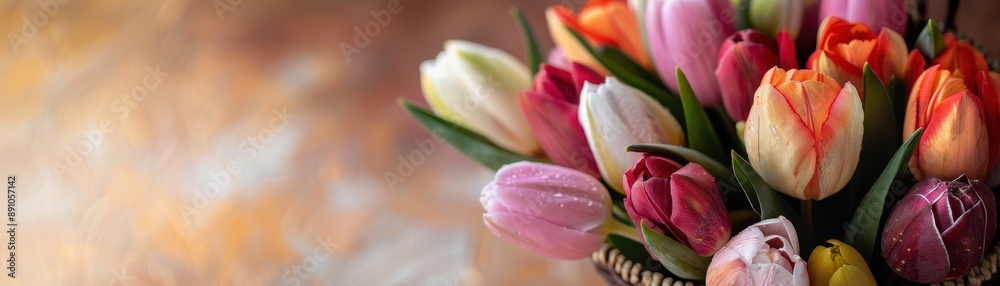 A basket of flowers with a yellow flower in the middle A basket of flowers with a yellow flower in the middle