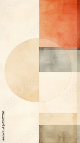 Minimalist abstract painting paper wall.