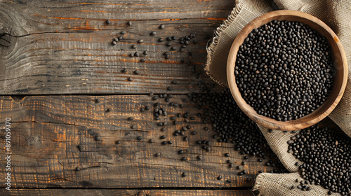 coffee beans on burlap