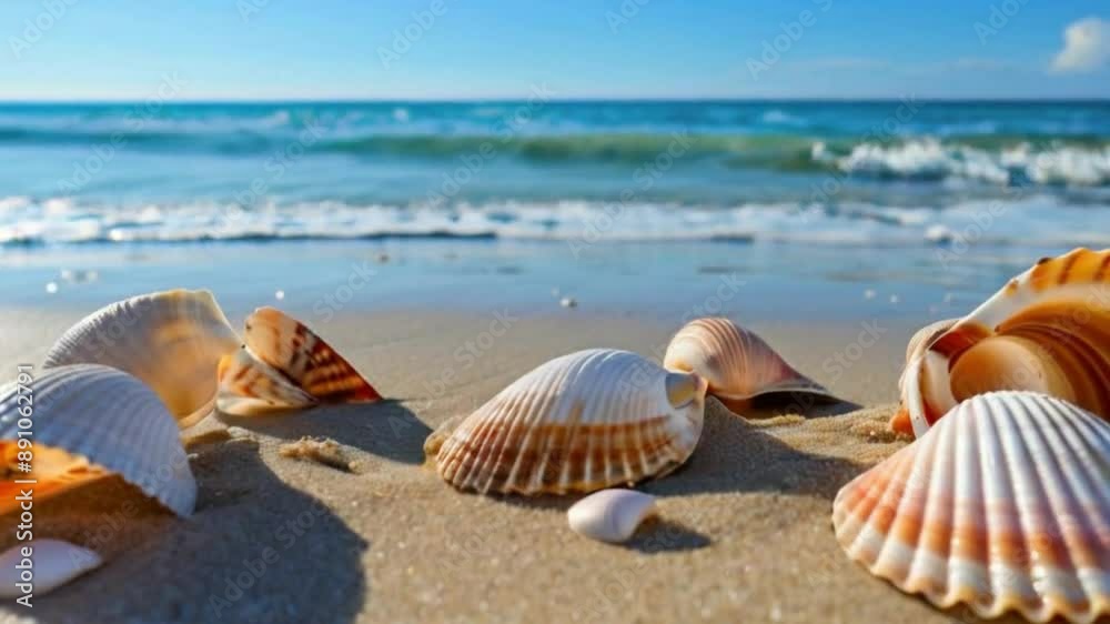 beautiful tropical sea and sandy beach Aerial view ocean with waves beautiful tropical sea and sandy beach Aerial view ocean with waves