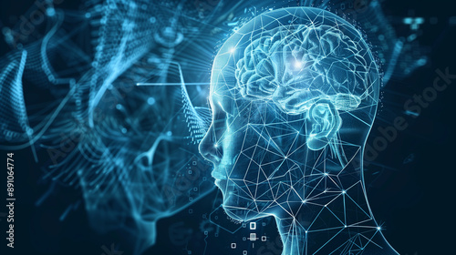 A computer-generated image of a human brain with a lot of wires and circuits. The image is abstract and futuristic, with a sense of complexity and intelligence