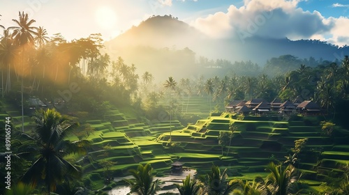 Wallpaper Mural Ancient pura ulun danu bratan, besakih or famous hindu temple and tourist in bali island at sunrise Torontodigital.ca