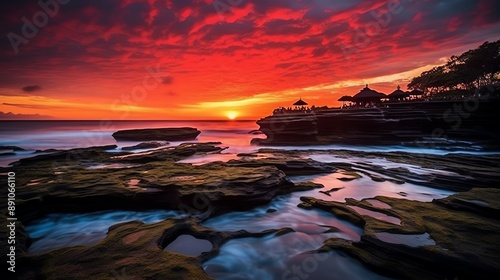 Wallpaper Mural Ancient pura ulun danu bratan, besakih or famous hindu temple and tourist in bali island at sunrise Torontodigital.ca