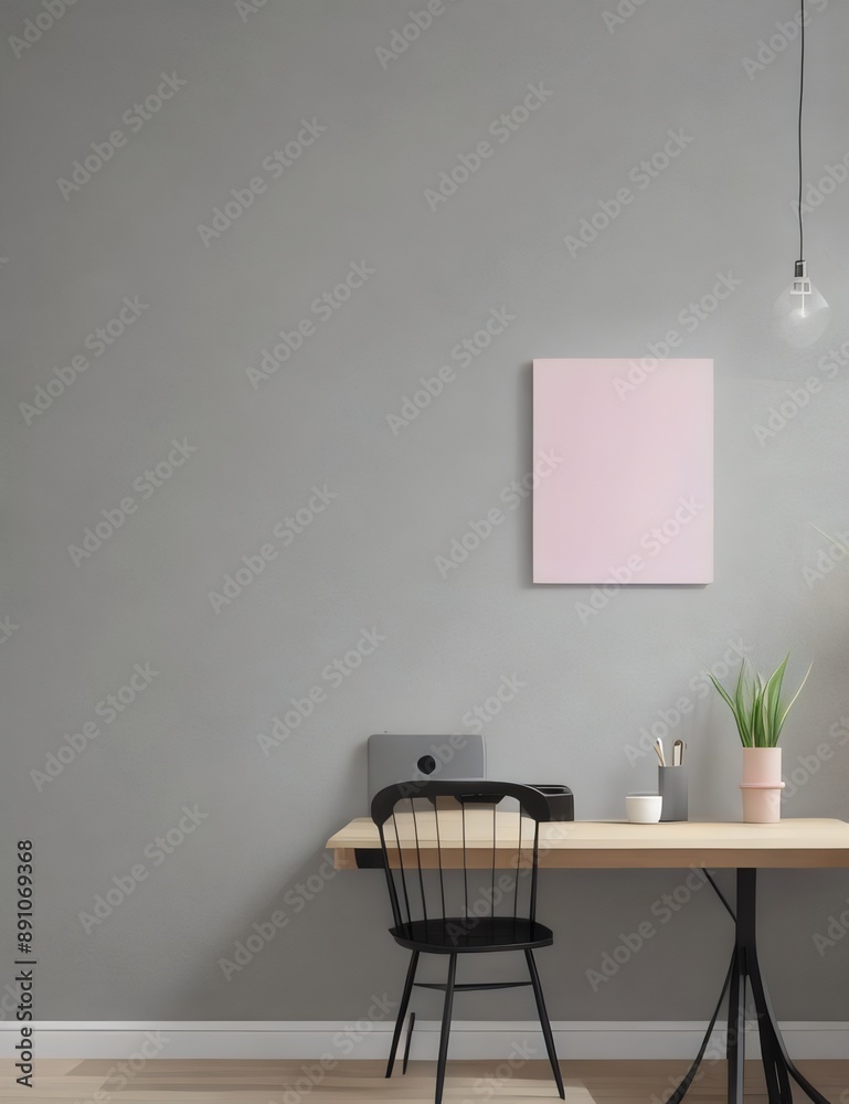 Fototapeta premium A wall art mockup in an interior of a room