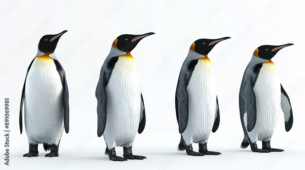 Fototapeta premium Group of Penguins Standing Together
