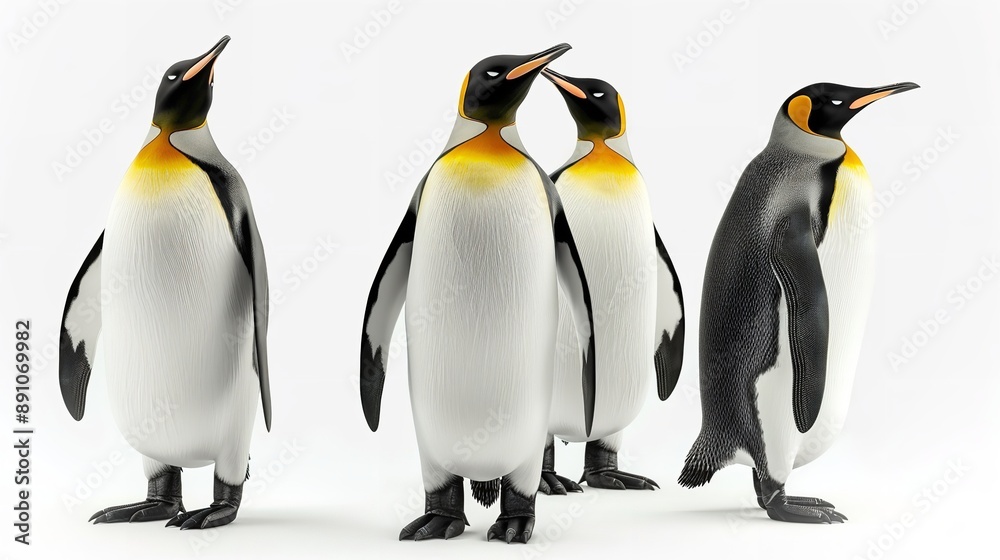 Fototapeta premium Group of Penguins Standing Together