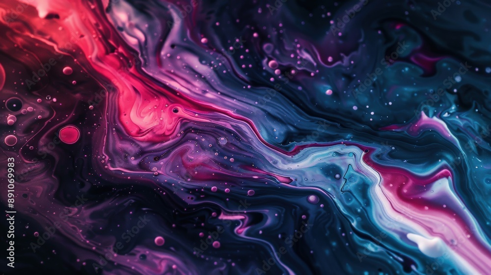 A colorful painting with a blue and red swirl. The painting is abstract and has a lot of different colors A colorful painting with a blue and red swirl. The painting is abstract and has a lot of different colors