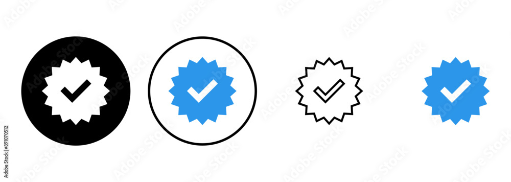 verified icon set. verification check mark. approved icon verified icon set. verification check mark. approved icon