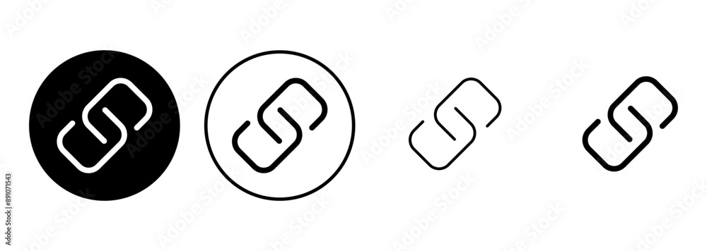 Link icon set. Hyperlink chain symbol. Link icon set. Hyperlink chain symbol.