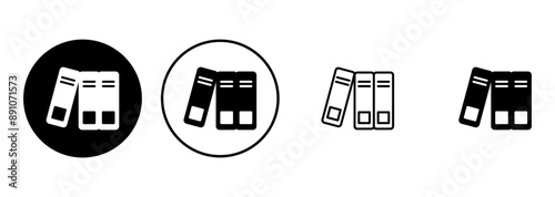 Library icon set. education icon vector