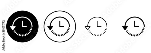 History icon set. recent event history