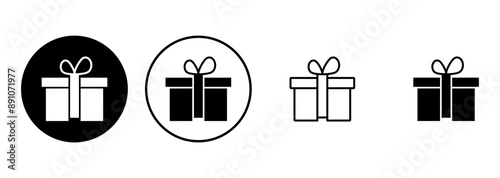 Gift icon set. gift vector icon. birthday gift