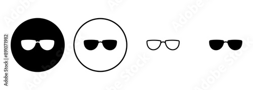 Glasses icon set. Glasses vector icon