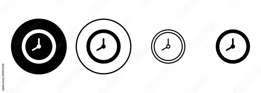 Clock icon set. Time icon vector. watch icon symbol
