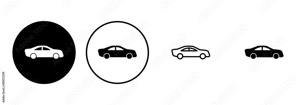 Car icon set. car vector icon. small sedan Car icon set. car vector icon. small sedan