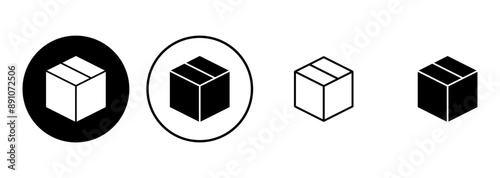 Box icon set. box vector icon, package, parcel