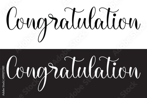 congratulations message with stars inside a thin frame. Elegant typography congrats text. Vector design for congratulation ceremony, university invitation card or banner. school, college, university.