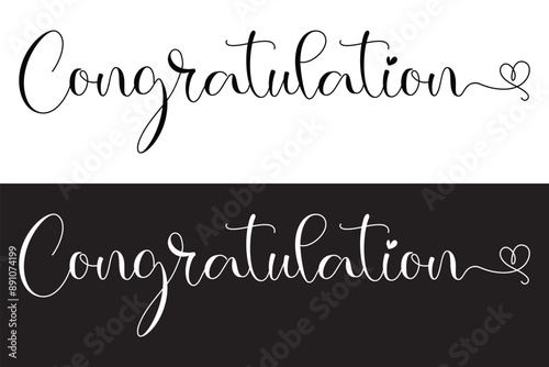 congratulations message with stars inside a thin frame. Elegant typography congrats text. Vector design for congratulation ceremony, university invitation card or banner. school, college, university.