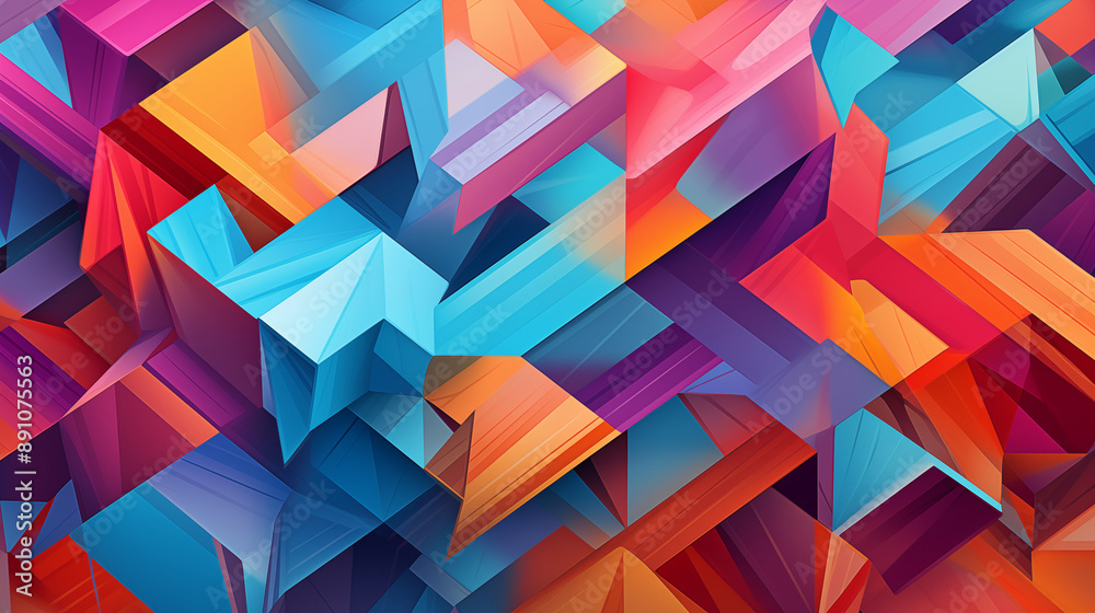 Obraz premium Abstract 3D Geometric Design