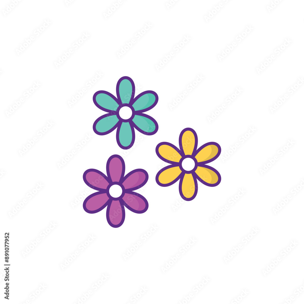 Flower icon design with white background stock illustration Flower icon design with white background stock illustration