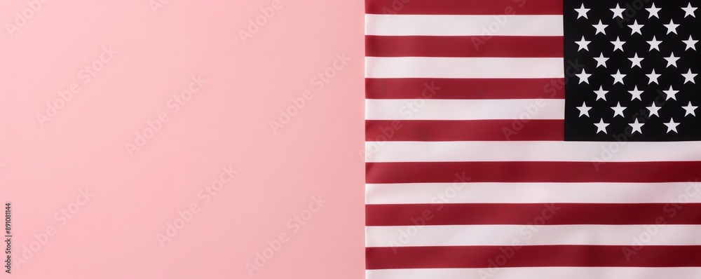 Fototapeta premium Minimalist American Flag Iconography A Patriotic for Logo Design