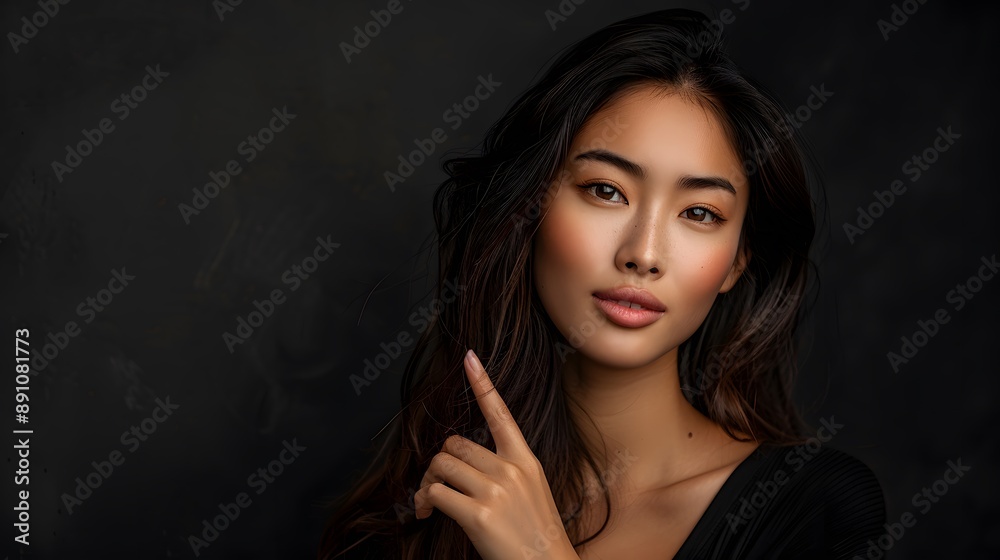 Beautiful Asian Woman with Long Hair. Beautiful Asian Woman with Long Hair.