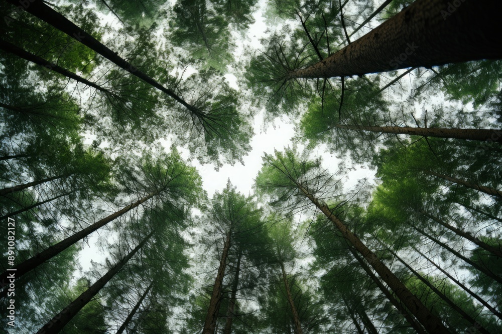 Fototapeta premium Precisionist Canopy Iconic Views Looking Up into the Forest.jpeg