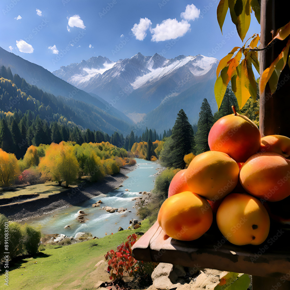 landscape with mountains