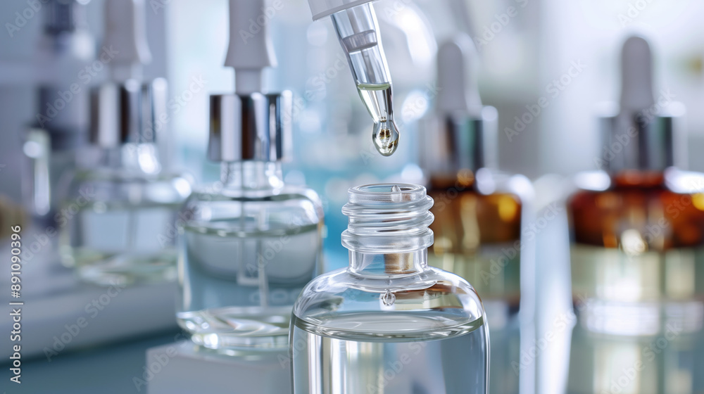 Close-Up of Salicylic Acid Treatment for Acne-Prone Skin, Demonstrating Inflammation Reduction, Surrounded by Medical Lab Instruments Close-Up of Salicylic Acid Treatment for Acne-Prone Skin, Demonstrating Inflammation Reduction, Surrounded by Medical Lab Instruments