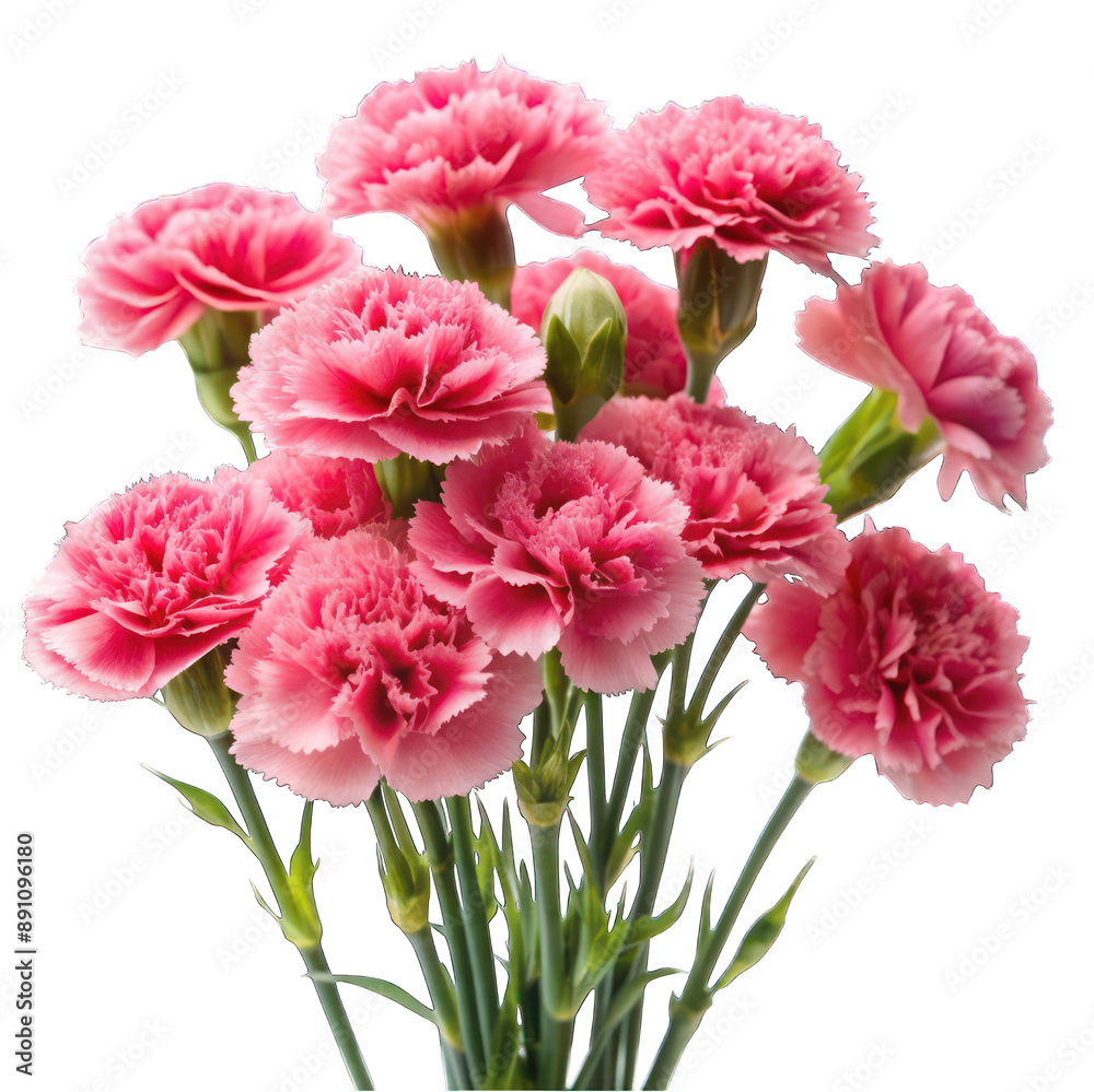 Pink carnations isolated on transparent background Pink carnations isolated on transparent background