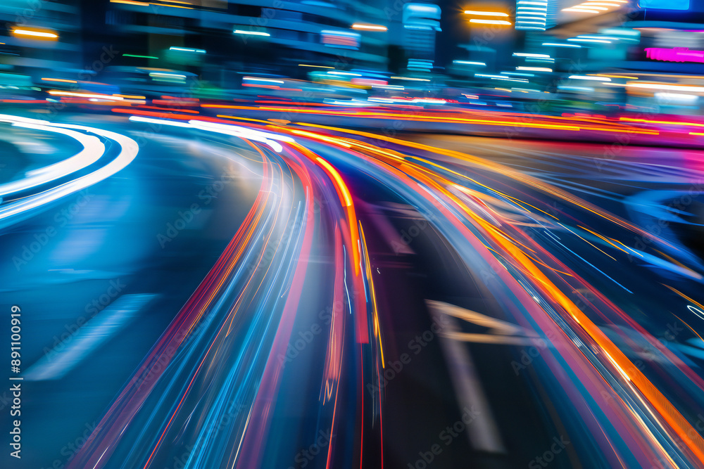 Dynamic Light Trails and Motion Blur Capturing the Speed and Energy of City Nights Dynamic Light Trails and Motion Blur Capturing the Speed and Energy of City Nights