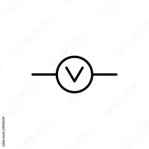 voltage meter line icon