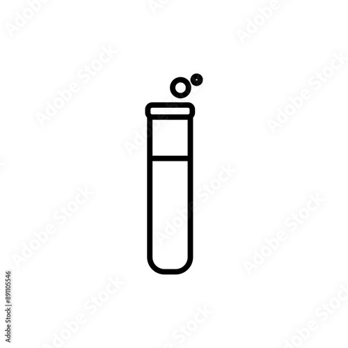 test tube line icon