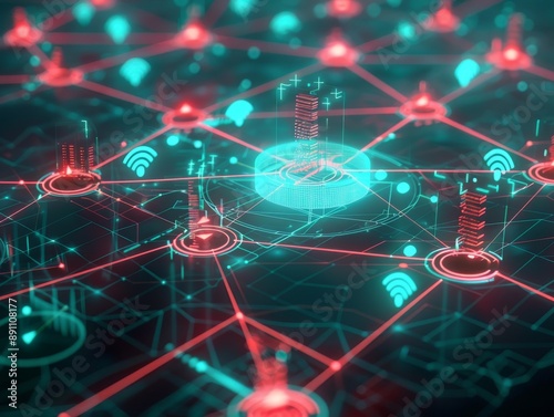 Futuristic Network Technology.