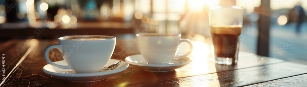 A coffee table with a white coffee cup and a brown paper on it A coffee table with a white coffee cup and a brown paper on it