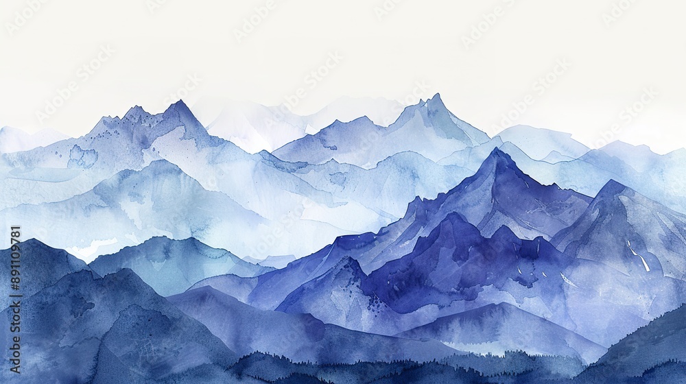 Beautiful watercolor painting of a mountain range. Perfect for nature enthusiasts and art lovers. Beautiful watercolor painting of a mountain range. Perfect for nature enthusiasts and art lovers.