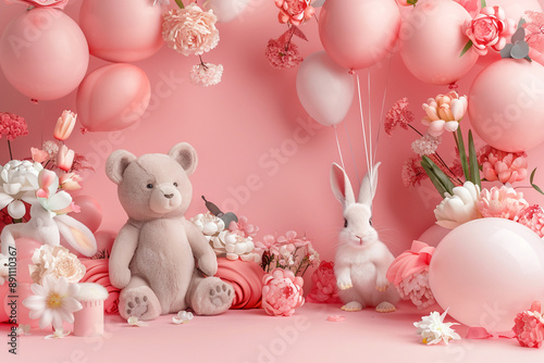 easter bunny and eggs