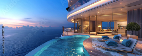 pool at night