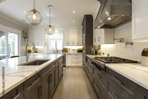 modern kitchen interior with kitchen