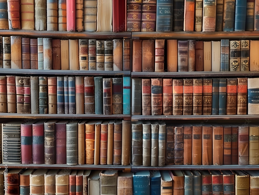 Library with more old books. AI generated Library with more old books. AI generated
