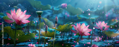 flowers in the water