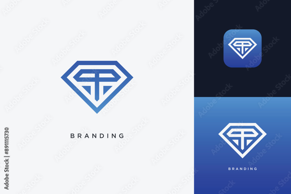 T Letter Trademark Brand Logo	
