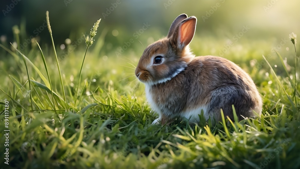 Fototapeta premium rabbit in the grass