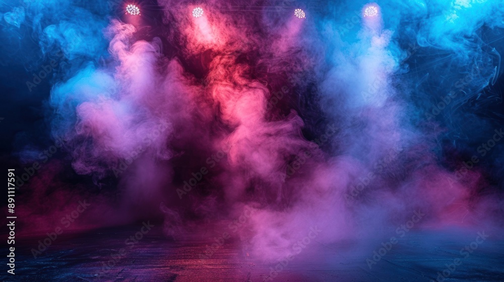 Abstract Smoke with Neon Lights Abstract Smoke with Neon Lights