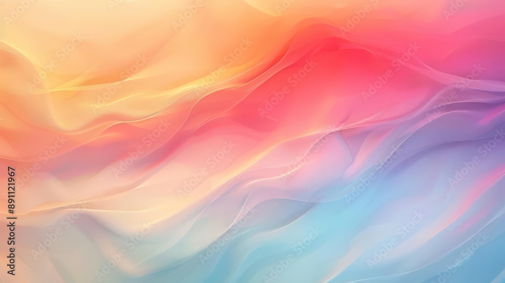 Abstract background with soft, flowing colors in hues of pink, orange, yellow, and blue. Perfect for a modern, artistic design. Abstract background with soft, flowing colors in hues of pink, orange, yellow, and blue. Perfect for a modern, artistic design.