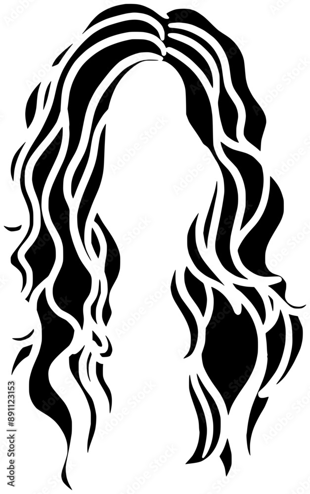 wavy illustration fashion silhouette hairstyle logo hair icon wig outline curly long beauty hairdresser braid woman girl female healthy shape haircut plait style for vector graphic background wavy illustration fashion silhouette hairstyle logo hair icon wig outline curly long beauty hairdresser braid woman girl female healthy shape haircut plait style for vector graphic background